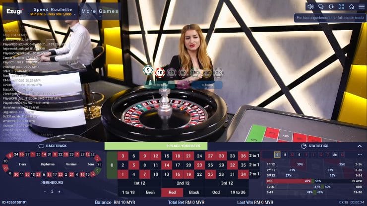 Live Roulette MY