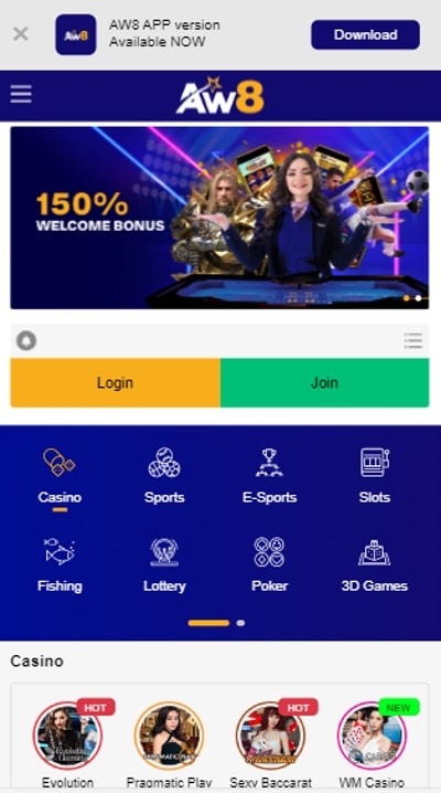 Mobile Casino App Malaysia AW8