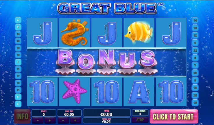 Deep Blue Slot Bonus round